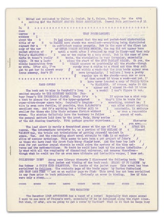 Item #140943380 Late Night Final: November 11, 1949. Coswal FAPA Publication #11. Coswal, Walter...