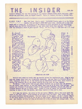 Item #140943386 The Insider: Coswal's FAPAzine for the 50th Mailing. February 1950. Coswal,...