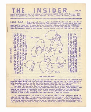 Item #140943386 The Insider: Coswal's FAPAzine for the 50th Mailing. February 1950. Coswal,...