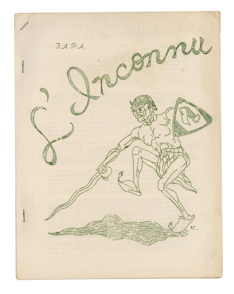 Item #140943390 L'inconnu: Volume 1, Number 2. March 1946. Art R. Sehnert.