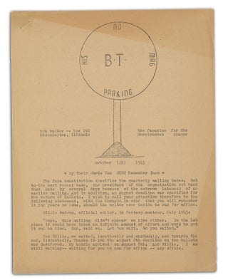 Item #140943415 B. T. -- His Mag: Number 2, October 1945. Bob Tucker