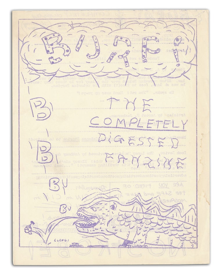 Item #140943422 Burp: The Completely Digested Fanzine. Number 1. Coswal, Walter A. Coslet, Ed Cox.