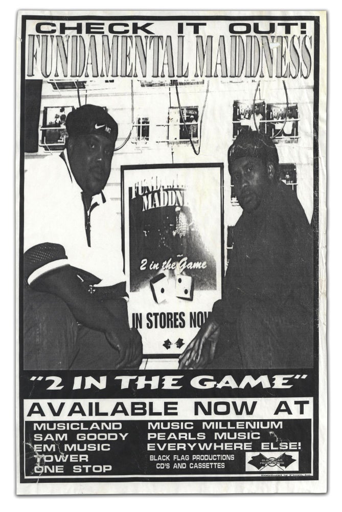 Item #140943429 (Hip Hop Flyer) Check It Out! Fundamental Maddness "2 in the Game" Available Now At Musicland, Sam Goody [...]. Fundamental Maddness.