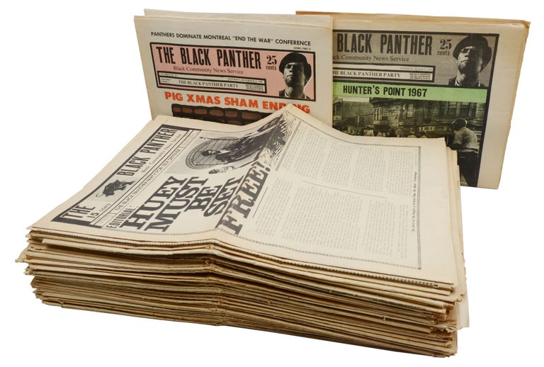 Item #140943433 The Black Panther: Black Community News Service (51 Issues, 1967-1976). Black Panther Party, Emory Douglas, Huey Newton, Bobby Seale, Eldridge Cleaver, Artist.