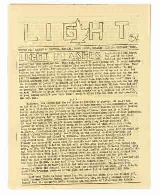 Item #140943435 Light: Number 44. February, 1950. Leslie A. Croutch