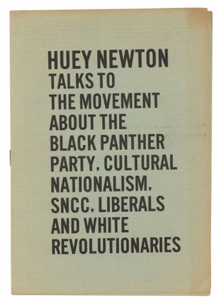Item #140943436 Huey Newton Talks to the Movement about the Black Panther Party, Cultural...