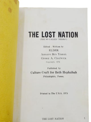 The Lost Nation (The So Called "Negro")