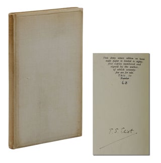 Item #140943528 Poems: 1909-1925. T. S. Eliot