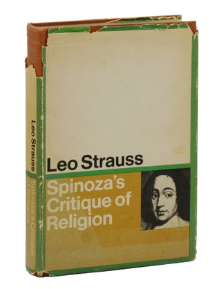 Item #140943565 Spinoza's Critique of Religion. Leo Strauss, E M. Sinclair