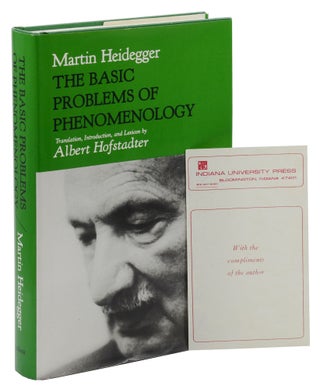 Item #140943664 The Basic Problems of Phenomenology. Martin Heidegger, Albert Hofstadter