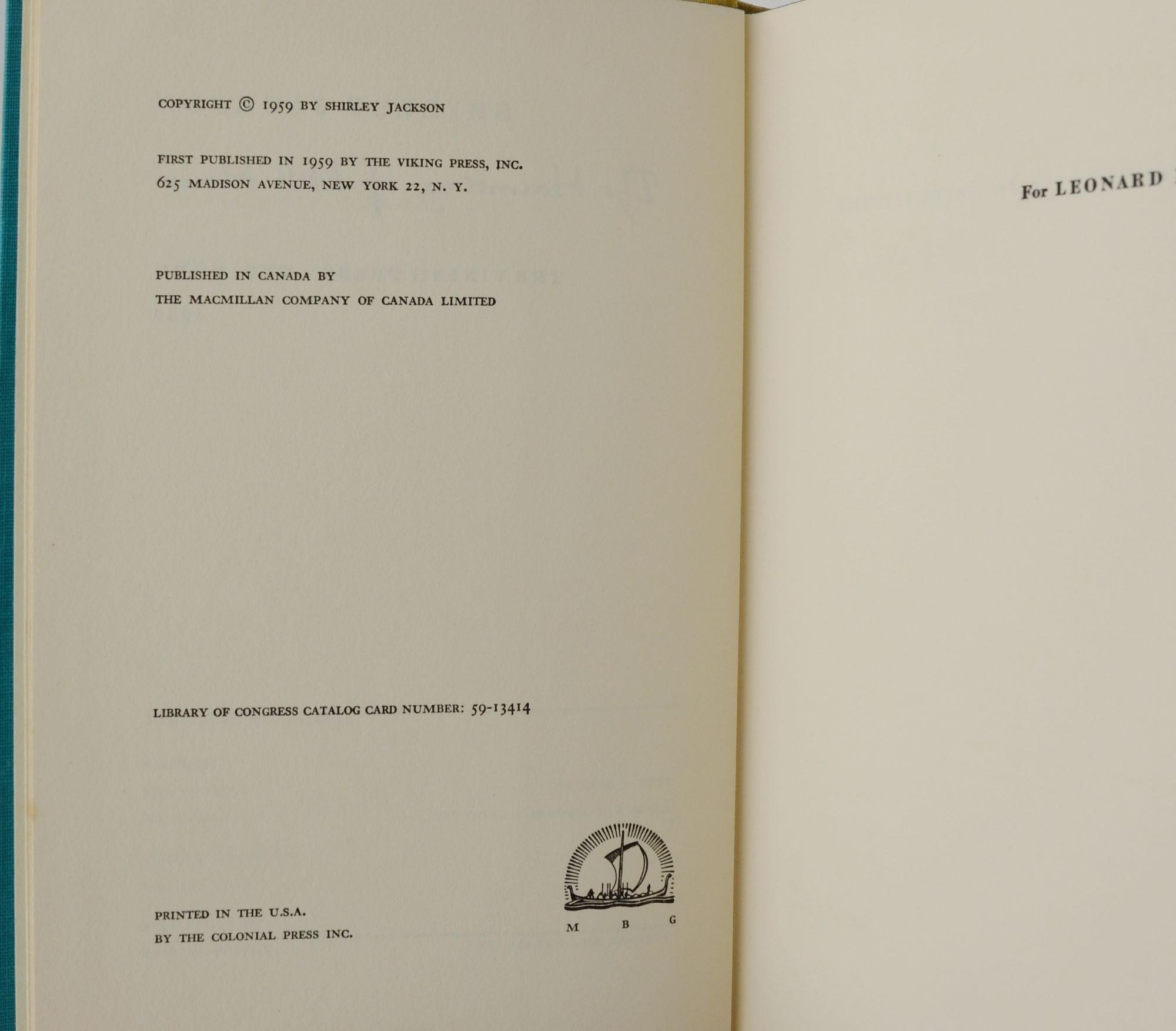 The Haunting of Hill House | Shirley Jackson | First Edition