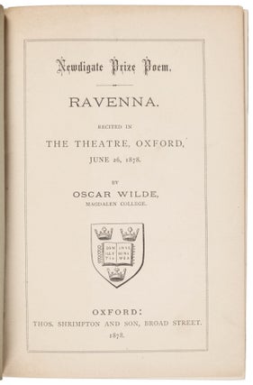 Ravenna. Newdigate Prize Poem. Recited in The Theatre, Oxford, June 26, 1878.