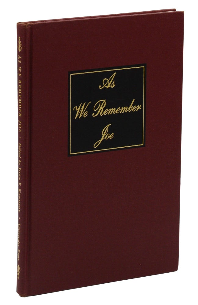 Item #140943903 As We Remember Joe (Peter Lawford's copy). John F. Kennedy.