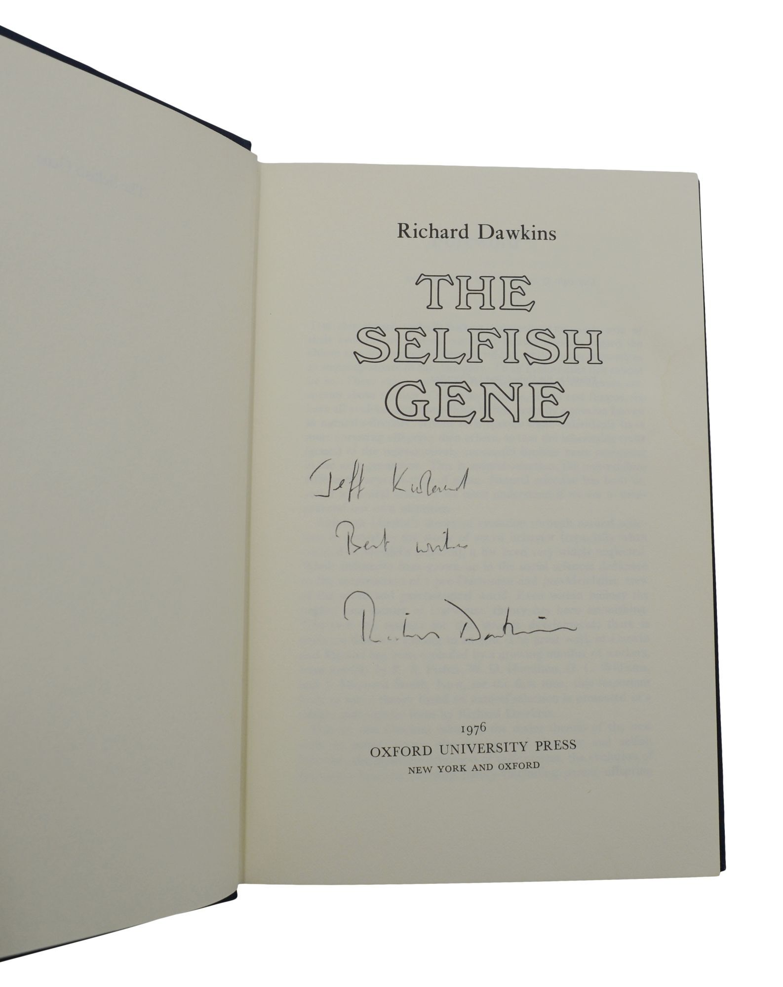 First edition cover of The Selfish Gene by Richard Dawkins
