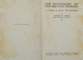 The Psychology of the Servant Problem: A Study in Social Relationships