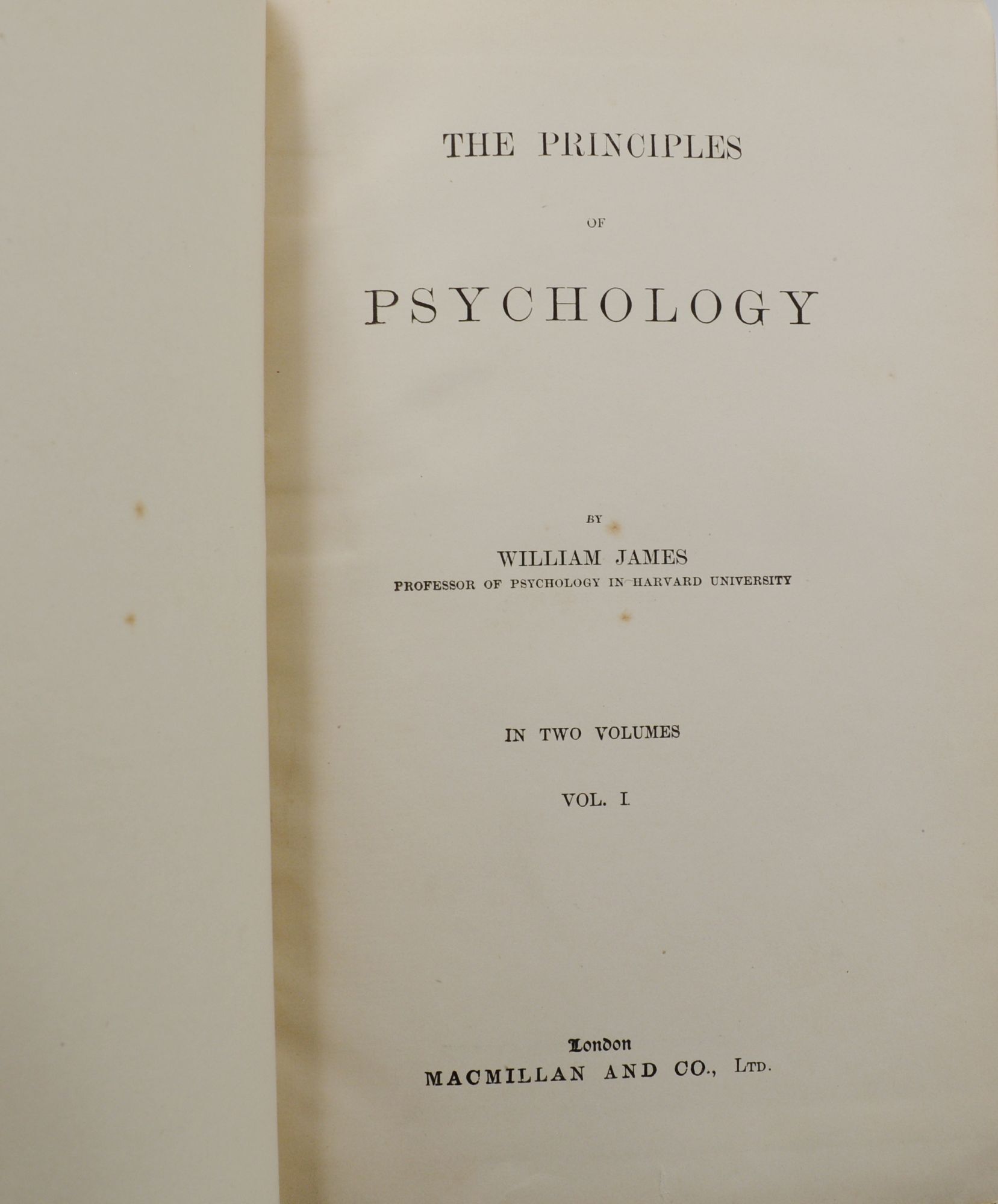 The Principles Of Psychology William James First British Edition The principles of psychology william james first british edition
