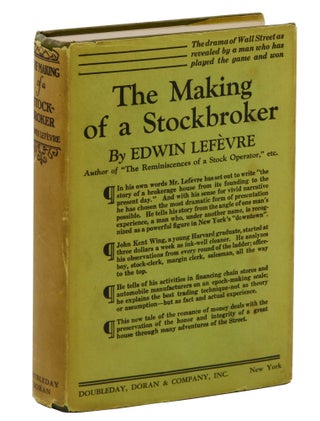 Item #140944018 The Making of a Stockbroker. Edwin Lefevre