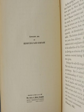 Human Nature and Conduct