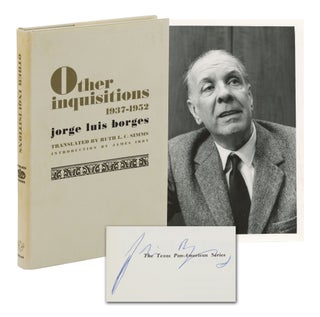 Item #140944054 Other Inquisitions 1937-1952. Jorge Luis Borges, Ruth L. Simms, James Irby,...
