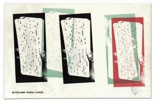 Item #140944086 80-Column Punch Cards (Signed original silkscreen print). Douglas Coupland