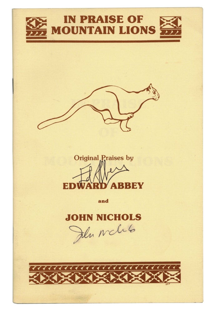 Item #140944105 In Praise of Mountain Lions. Edward Abbey, John Nichols, Carol Cochran, Introduction.