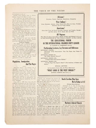 The Embryo of the Voice of the Negro: A Magazine Struggling to Be Born