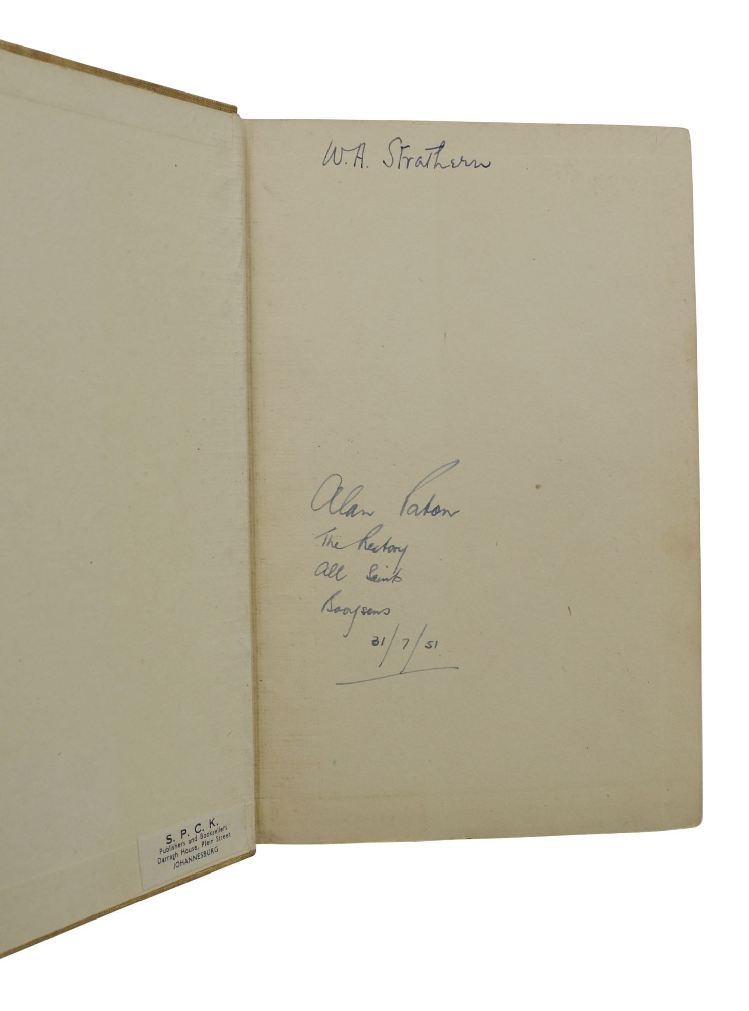 Alan Apton Cry, the Beloved Country | Alan Paton | First Edition