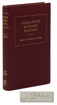 Item #140944364 Collectivist Economic Planning. Friedrich A. Hayek, F. A
