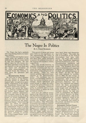The Messenger: The Only Radical Negro Magazine in America. July, 1919.