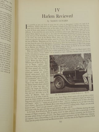 Negro: Anthology made by Nancy Cunard: 1931-1933