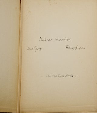 African Questions at the Paris Peace Conference: With Papers on Egypt, Mesopotamia, and the Colonial Settlement (Hubert Harrison's copy)