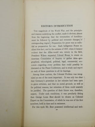 African Questions at the Paris Peace Conference: With Papers on Egypt, Mesopotamia, and the Colonial Settlement (Hubert Harrison's copy)