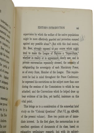 African Questions at the Paris Peace Conference: With Papers on Egypt, Mesopotamia, and the Colonial Settlement (Hubert Harrison's copy)