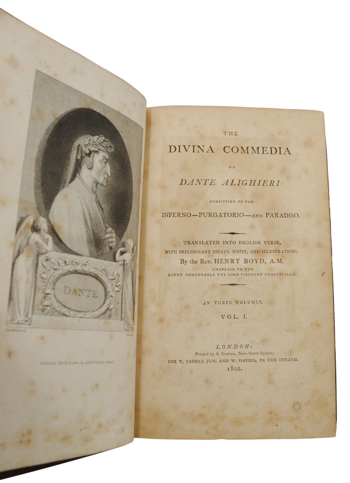 The Divine Comedy . The Divina Commedia of Dante Alighieri Consisting of the Inferno Purgatorio and Paradiso by Dante Alighieri Rev. Henry Boyd