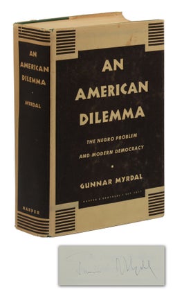 Item #140944531 An American Dilemma: The Negro Problem and Modern Democracy. Gunnar Myrdal,...