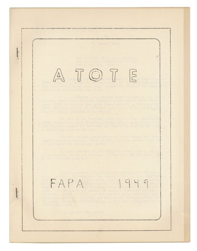 Item #140944540 ATOTE: A Tale of the 'Evans. #19 FAPA Spring 1949. E. Everett Evans.