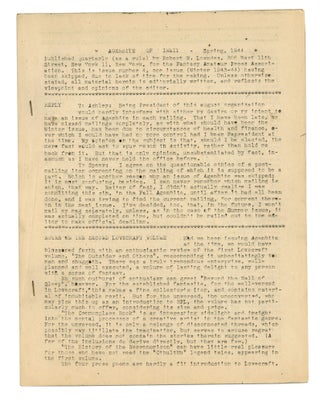 Item #140944547 Agenbite of Inwit: Issue 4. Spring, 1944. Robert W. Lowndes, John B. Michel,...