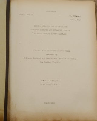 Accession List of German Documents Pertaining to Guided Missiles (plus Index, Glossary of English Guided Missile Terms, and Report No. 55289 on "Project Hermes")