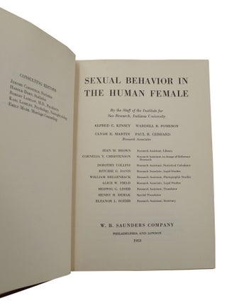 Sexual Behavior in the Human Female