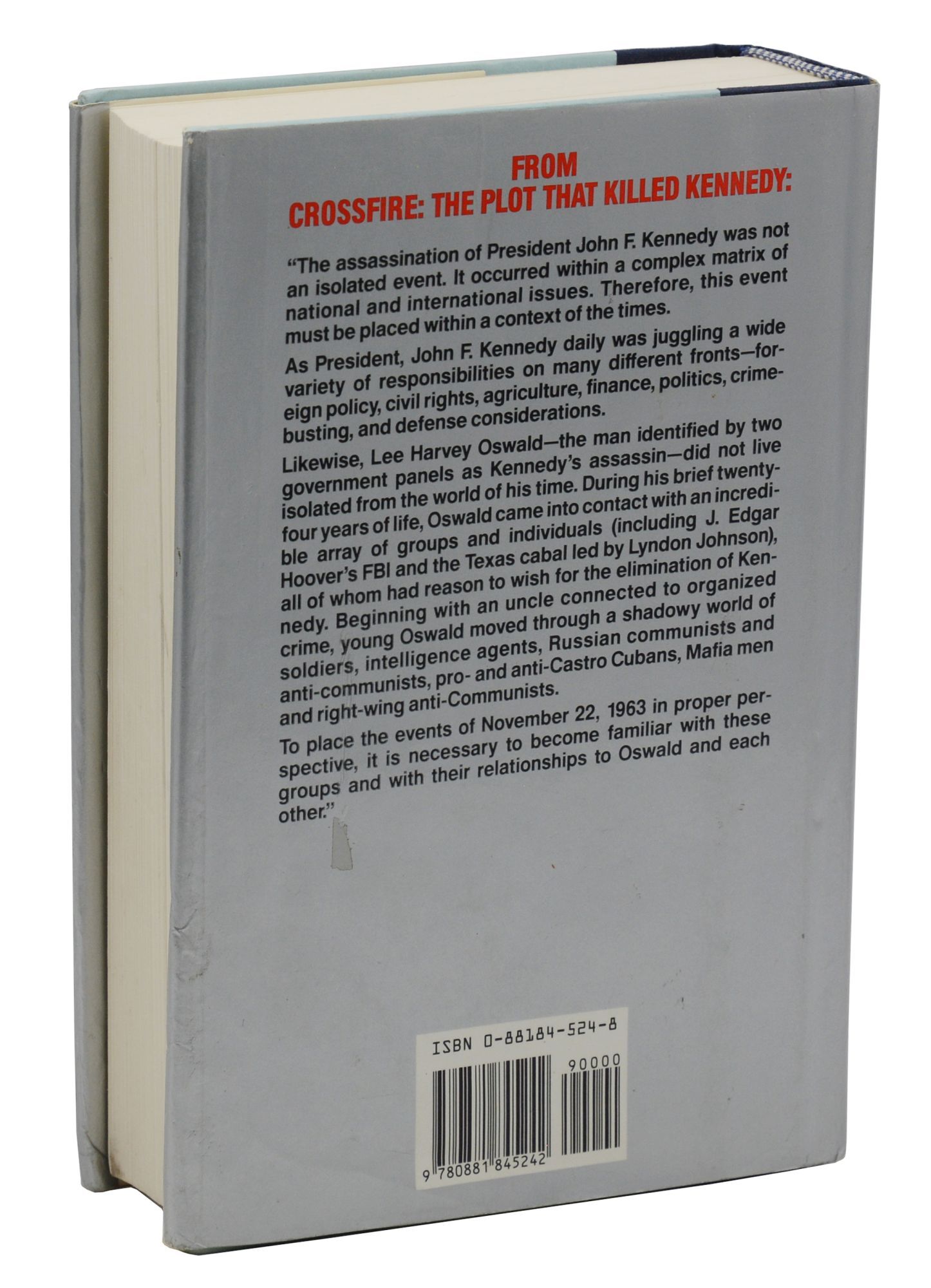 Crossfire: The Plot That Killed Kennedy By Jim Marrs - Acceptable Condition Paperback