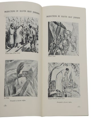 Negro Artists: An Illustrated Review of Their Achievements, Including Exhibition of Paintings by the late Malvin Gray Johnson and sculptures by Richmond Barthe and Sargent Johnson. Presented by the Harmon Foundation in cooperation with the Delphic Studios April 22 - May 4 1935, inclusive.