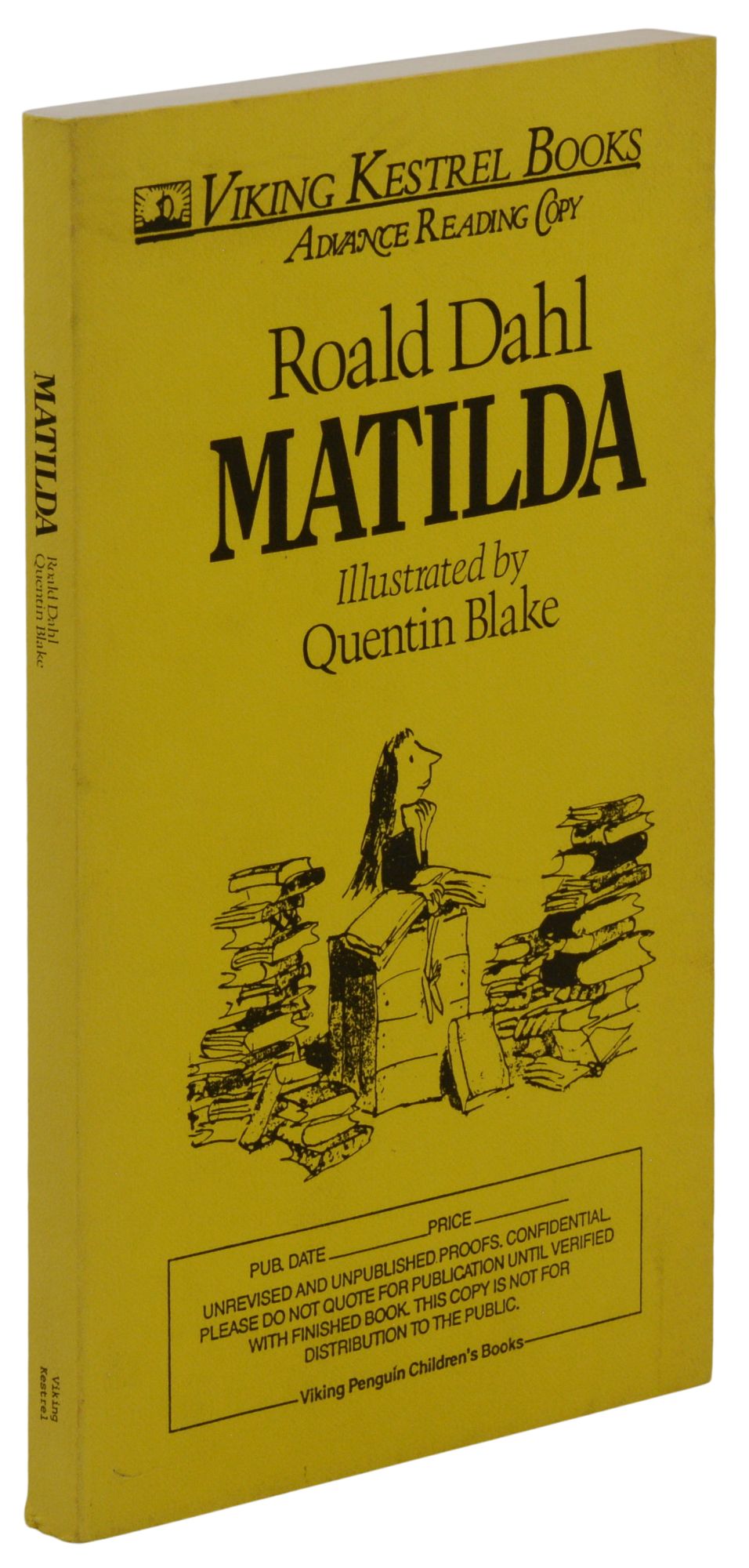 Matilda Roald Dahl First Edition Signed Rare Book