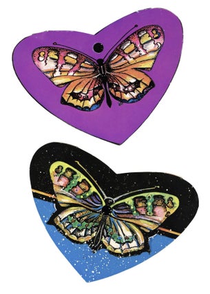 Item #140945047 Two original air-drop butterfly cards for Orange Sunshine LSD. The Brotherhood of...