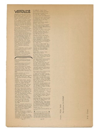 VonuLife: How to Live and Let Live, Out of Sight and Mind of Those Unwilling to Let Live by People Who are Doing It (Special Handbook Issue, March, 1973)