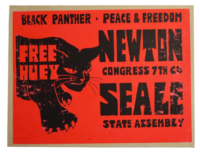Item #140945159 [Black Panthers] Black Panther Peace & Freedom / Free Huey Newton / Seale / Congress 7th CD / State Assembly. Black Panther Party, Lisa Lyons.