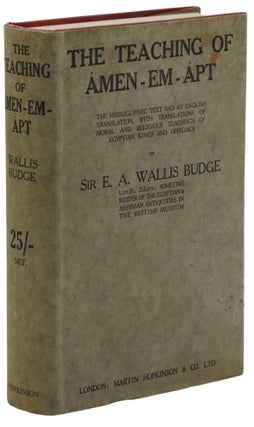 Item #140945176 The Teaching of Amen-Em-Apt. E. A. Wallis Budge