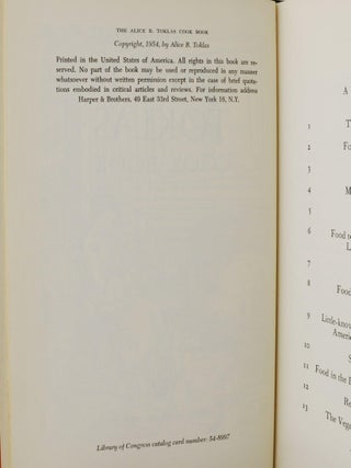 The Alice B. Toklas Cook Book