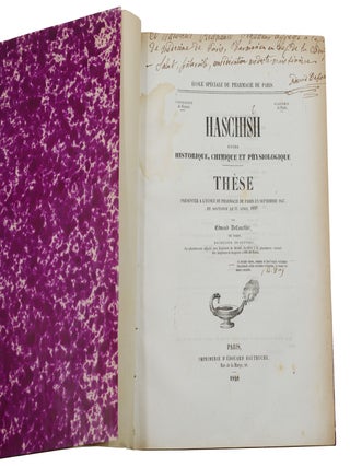 Haschish: Étude historique, chimique et physiologique. Thèse de pharmacie de Paris.