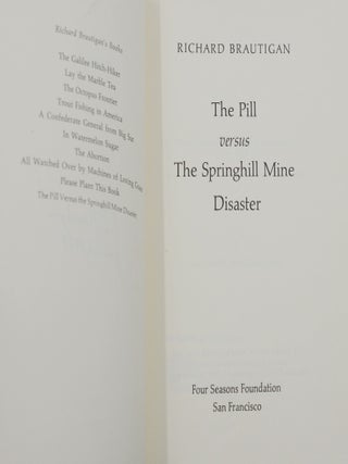 The Pill Versus the Springhill Mine Disaster