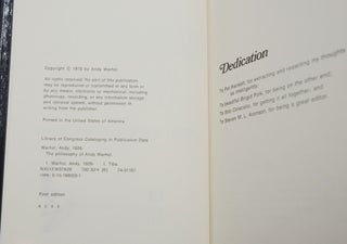 The Philosophy of Andy Warhol: From A to B and Back Again